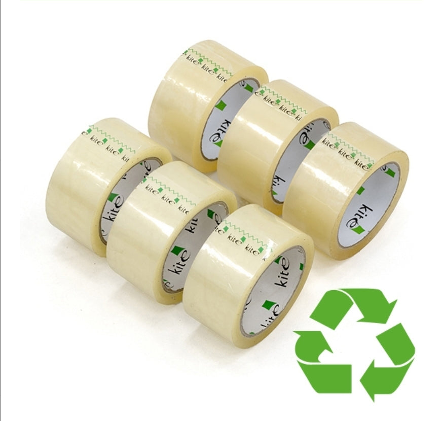 48mm packaging tape (core size 75mm) Retail pack of 6 - Clear