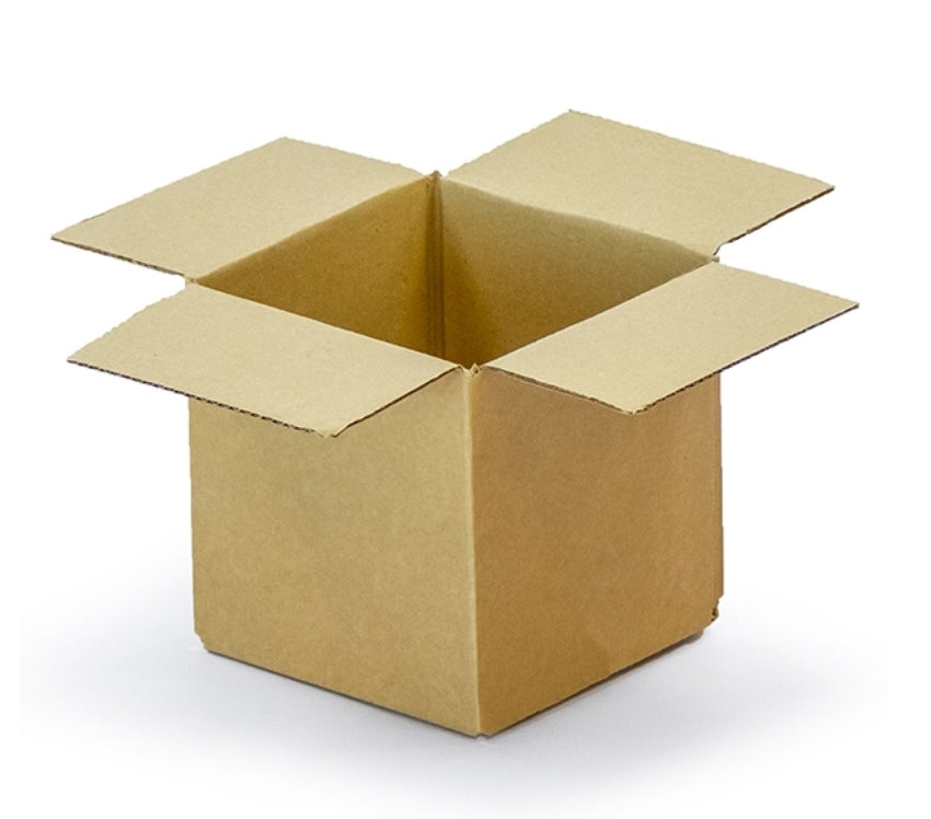 Single wall cardboard boxes 127x127x127 mm