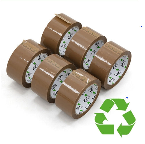 48mm packaging tape (core size 75mm) Retail pack of 6 - Brown